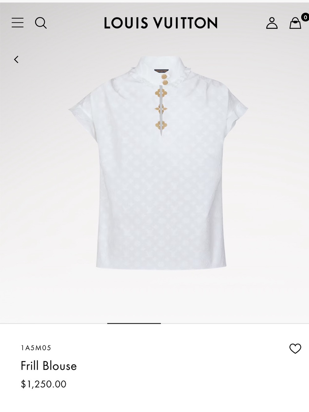 Louis Vuitton logo blouse top